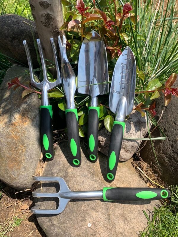 Ensemble de Fournitures de Jardin 9-pièce En Alliage D'aluminium , en Silicone Deux-couleur – Image 4