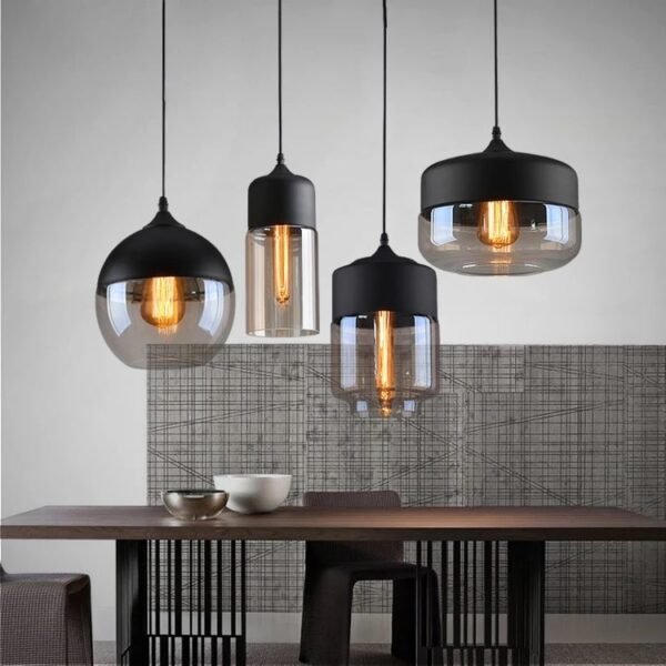 Industrielle lustre en verre – Image 5