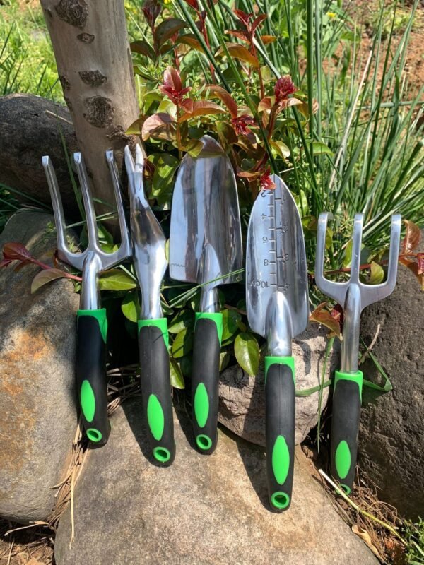 Ensemble de Fournitures de Jardin 9-pièce En Alliage D'aluminium , en Silicone Deux-couleur – Image 5